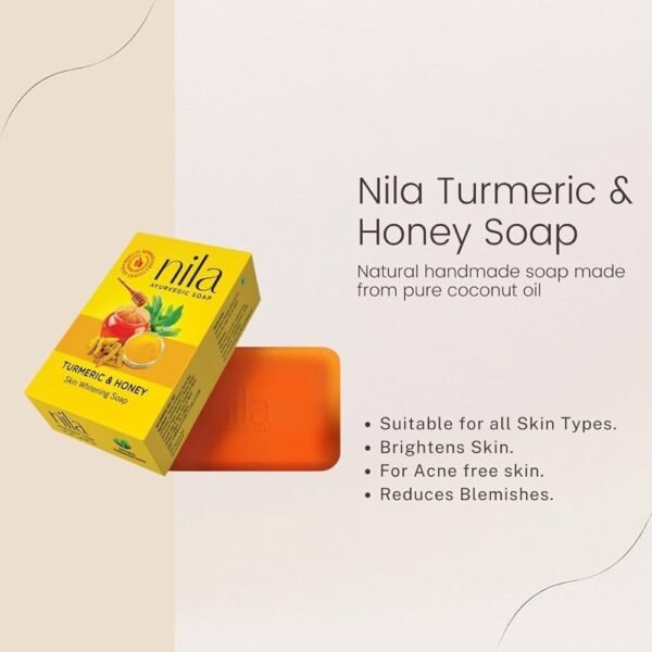 Nila Turmeric and Honey Soap 75 gm - Image 1