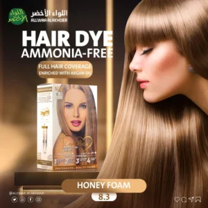 صبغة شعر رغوة العسل بدون أمونيا بزيت الأرغان من F Cosmetic - 2