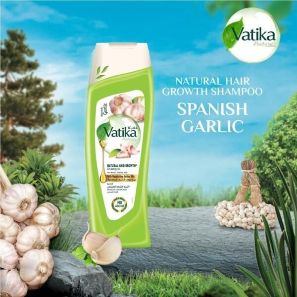 Vatika Naturals Natural Hair Growth Shampoo with Spanish Garlic 400 ml - Image 3