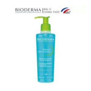 Bioderma Sebium Gel Musante Face Wash for Oily and Combination Skin 200 ml (pump dispenser)