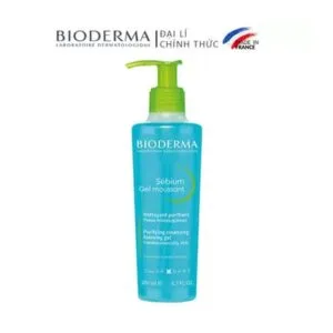Bioderma Sebium Gel Musante Face Wash for Oily and Combination Skin 200 ml (pump dispenser)
