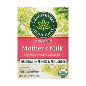 Traditional Medicinals, Organic Mother’s Milk, Original Fennel & Fenugreek, Caffeine-Free, 16 packaged tea bags, 0.99 oz (28 g)