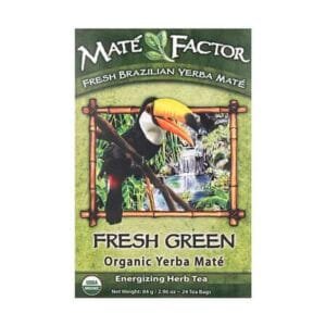 Meat Factor, organic yerba mate, fresh green, 24 tea bags, 2.96 oz (84 g)