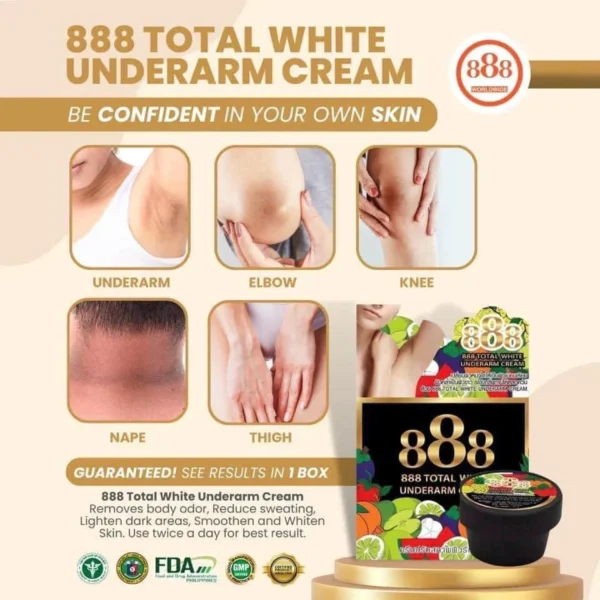 888 Total White Underarm Cream (35g) - Image 2
