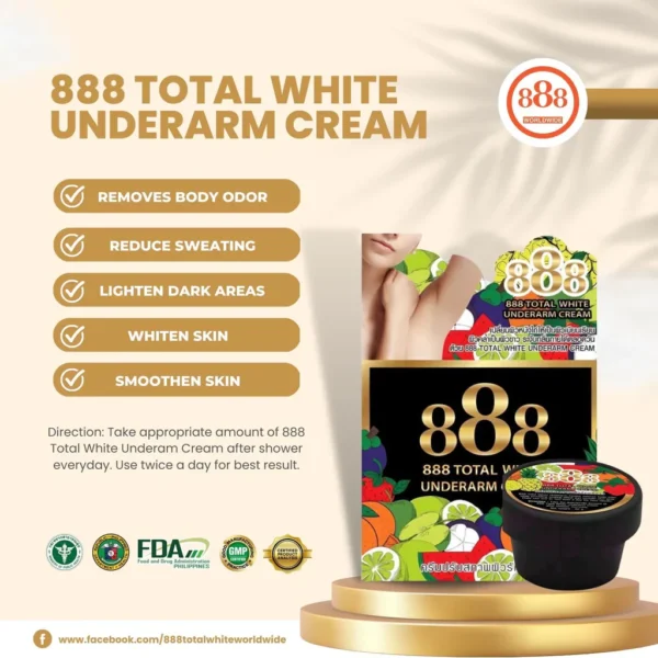 888 Total White Underarm Cream (35g) - Image 1