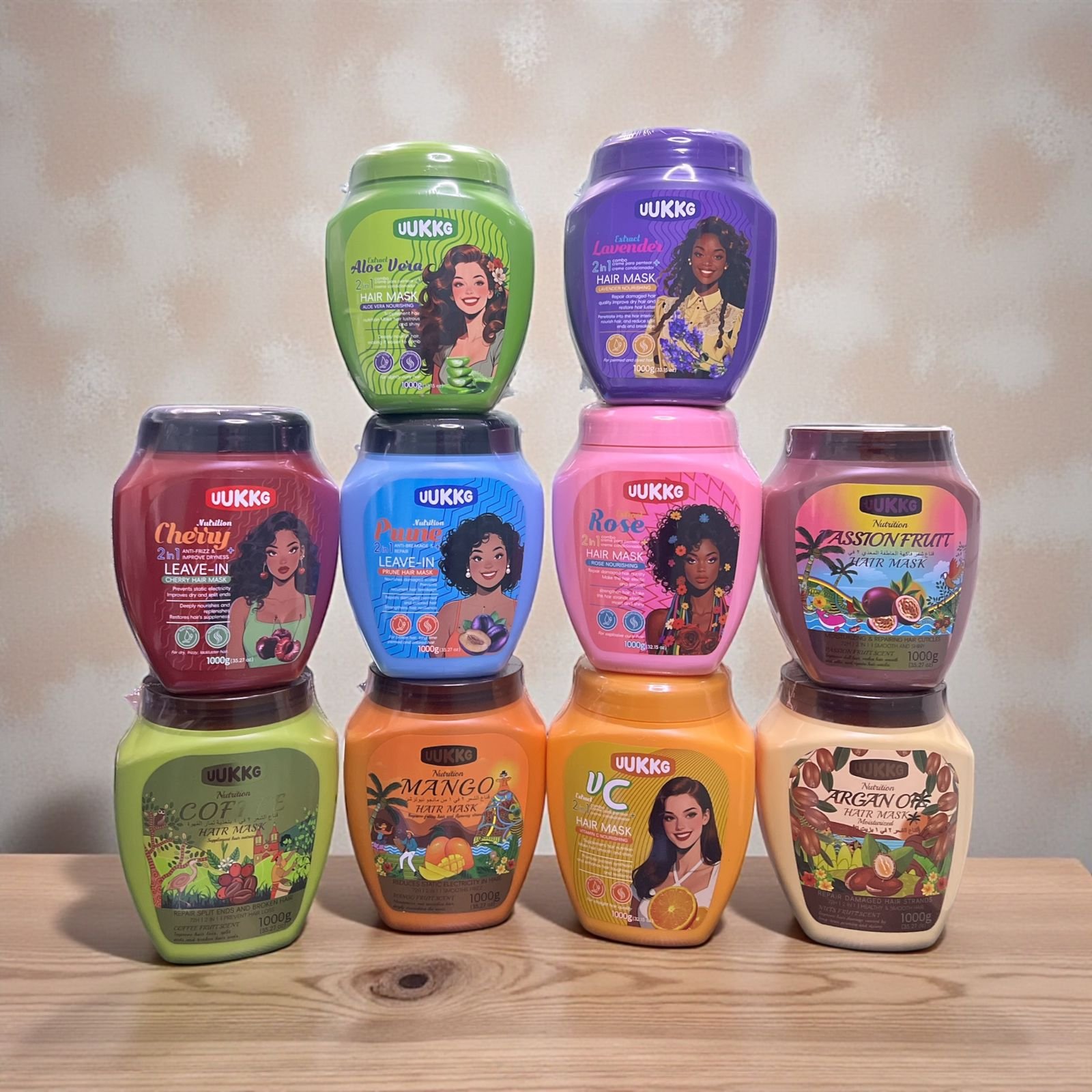 مجموعة UUKKG المتكاملة لعلاج وتغذية الشعر مجموعة UUKKG المتكاملة لعلاج وتغذية الشعر