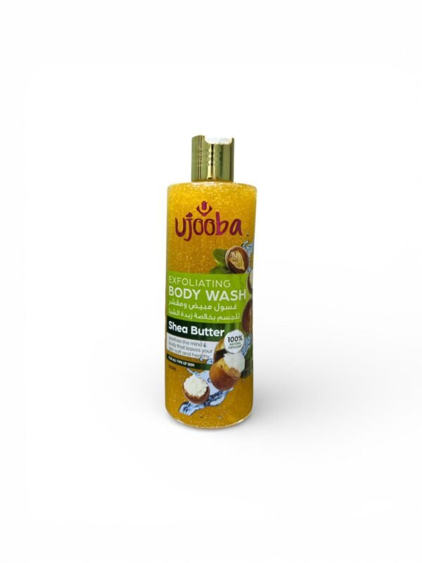 Ujoba Exfoliating Body Wash غسول ومقشر الجسم بخلاصة الفراولة وزبدة الشيا والعود 500 مل (4)