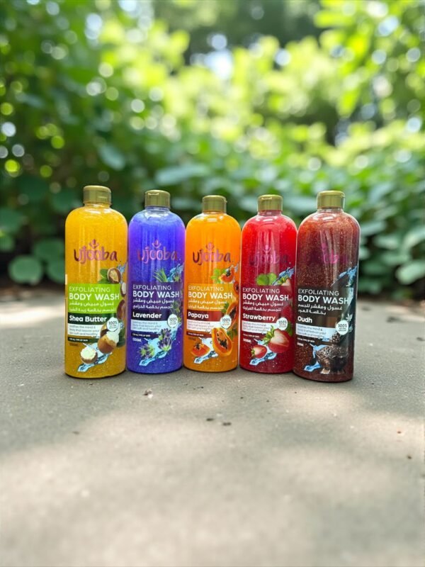 مجموعة غسول ومقشر الجسم Ujoba تنظيف عميق وتقشير لطيف بخمس روائح مميزة0