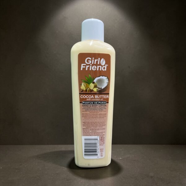 لوشن زبدة الكاكاو وزيت جوز الهند 1 لتر Girl Friend Hand & Body Lotion ترطيب مكثف (1)