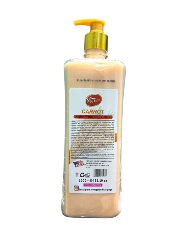 Carrot Whitening Body Lotion VEET GOLD 1000 ML (1)