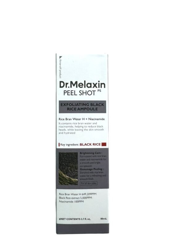 Dr.Melaxin Black Rice Peel Shot Serum for Exfoliating and Cleansing Skin – Black Rice Ampoule for Blackhead Removal (3)