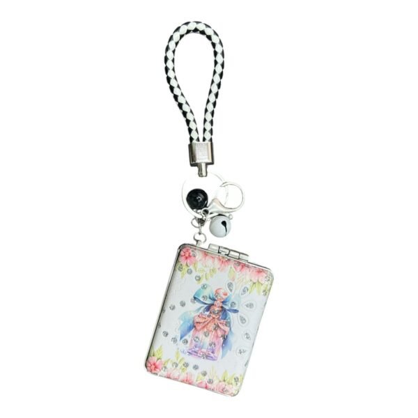 Mini Mirror Keychain Portable Compact Mirror (1)