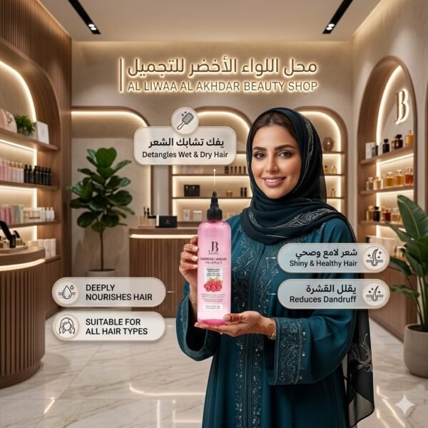 Organic Raspberry Vinegar for Hair Smoothing, Shine, and Dandruff Reduction for All Hair Types