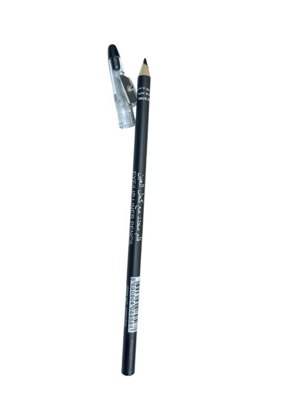 Professional black eyeliner pencil with sharpener – long lasting eye definition and rich color (2)
