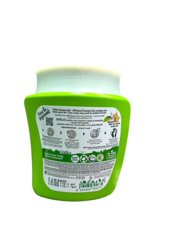 Vatika Garlic Hair Oil Bath – Strengthens Hair and Stimulates Natural Growth (500g) (1)