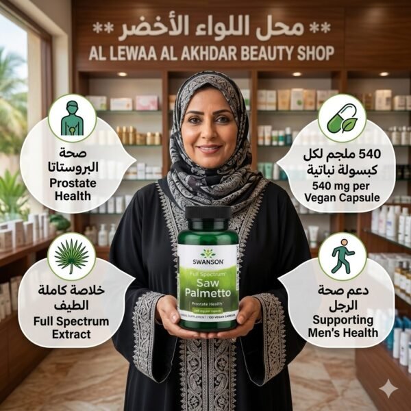 swanson full spectrum saw palmetto 540 mg 100 vegan capsules (1)