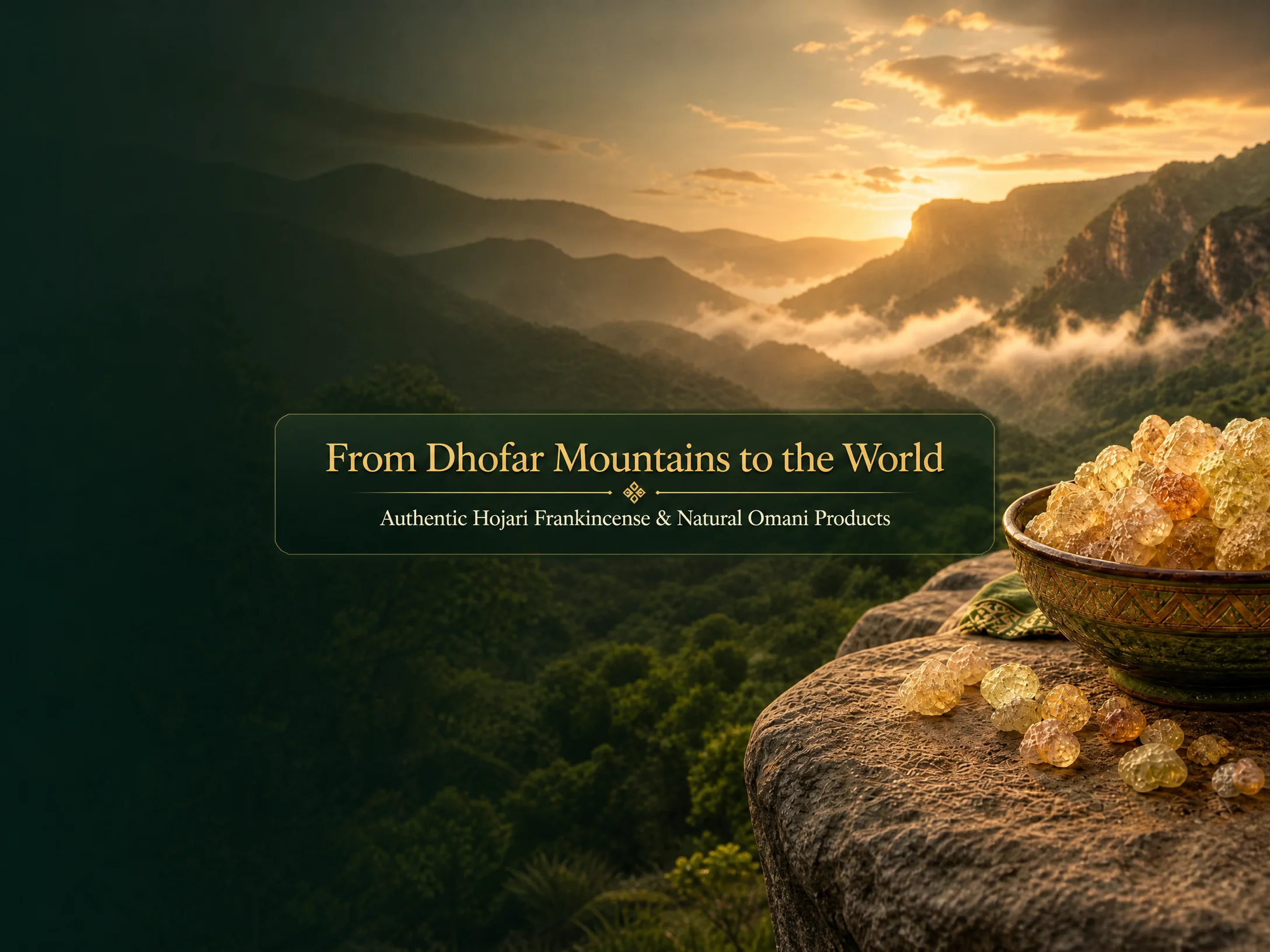 Authentic Hojari frankincense from the mountains of Dhofar, Oman