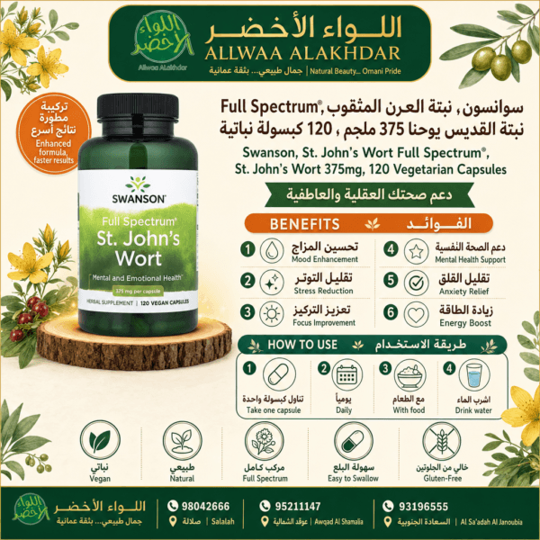سوانسون نبتة العرن المثقوب Full Spectrum® 375 ملجم - 4