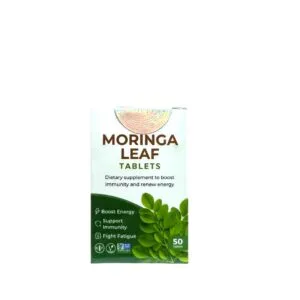 Box of Moringa tablets for immunity and energy boost