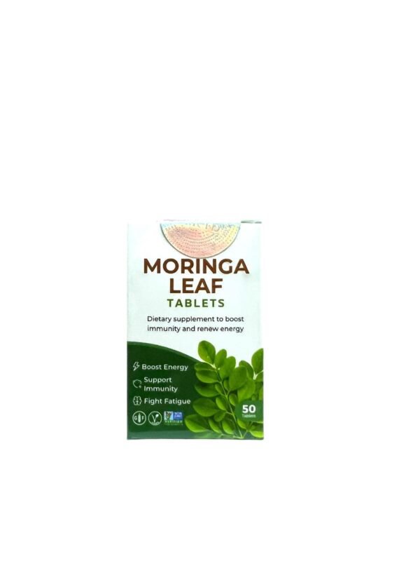 Box of Moringa tablets for immunity and energy boost