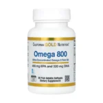 California Gold Nutrition, Omega 800 super-concentrated omega-3 fish oil, in the form of pure triglycerides, 30 fish gelatin softgels (1,000mg per softgel)