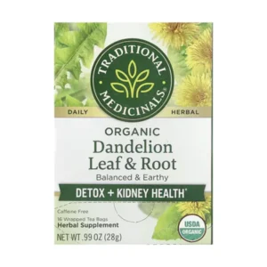 Traditional Medicinals, Organic Dandelion Root & Leaf Tea, Caffeine-Free, 16 packaged tea bags, 0.99 oz (28 g)