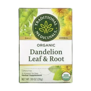 Traditional Medicinals, Herbal Tea, Organic Dandelion Leaf & Root Tea, naturally decaffeinated, 16 packaged tea bags, .99 oz (28 g)