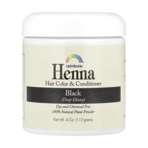 Rainbow Research, henna, hair color and conditioner, black, 4 oz (113 g)