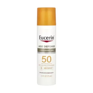 Eucerin, anti-aging, lightweight sunscreen lotion for face, SPF 50, fragrance-free, 2.5 fl oz (75 ml)