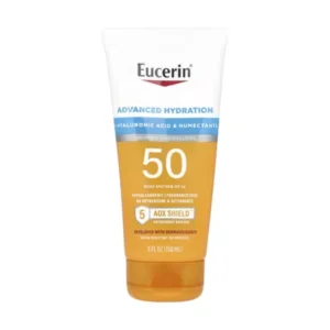 Eucerin, Advanced Moisturizing, lightweight sunscreen, SPF 50, fragrance-free, 5 fl oz (150 ml)