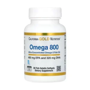 California Gold Nutrition زيت السمك أوميغا-800 لدعم صحة القلب – 30 كبسولة