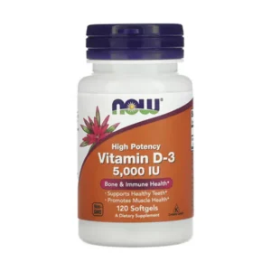 NOW Foods, Vitamin D3, High Potency, 5,000 IU, 120 softgels