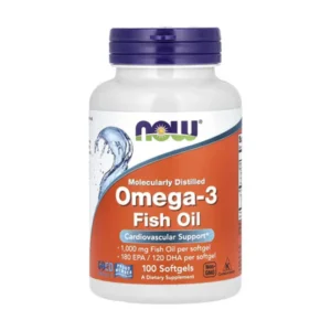 Now Foods, Omega-3 Fish Oil, 1,000 mg, 180 EPA – 120 DHA, 100 Softgels