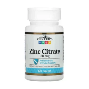 21 Sentry, Zinc Citrate, 50 mg, 60 Tablets
