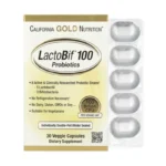 California Gold Nutrition, LactoBif® 100 Probiotic, 100 billion colony forming units, 30 vegetarian capsules