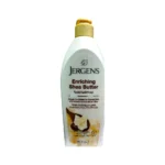 Jergens Shea Butter Lotion bottle on white background