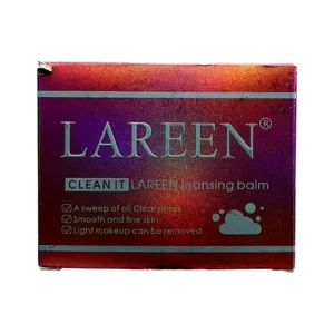 Lareen Cleansing Balm box in shiny red color