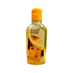 Paw Paw Skin Clarifying Oil in a transparent bottle with a yellow cap