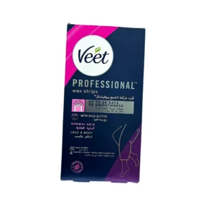Image of Veet wax strips package for normal skin