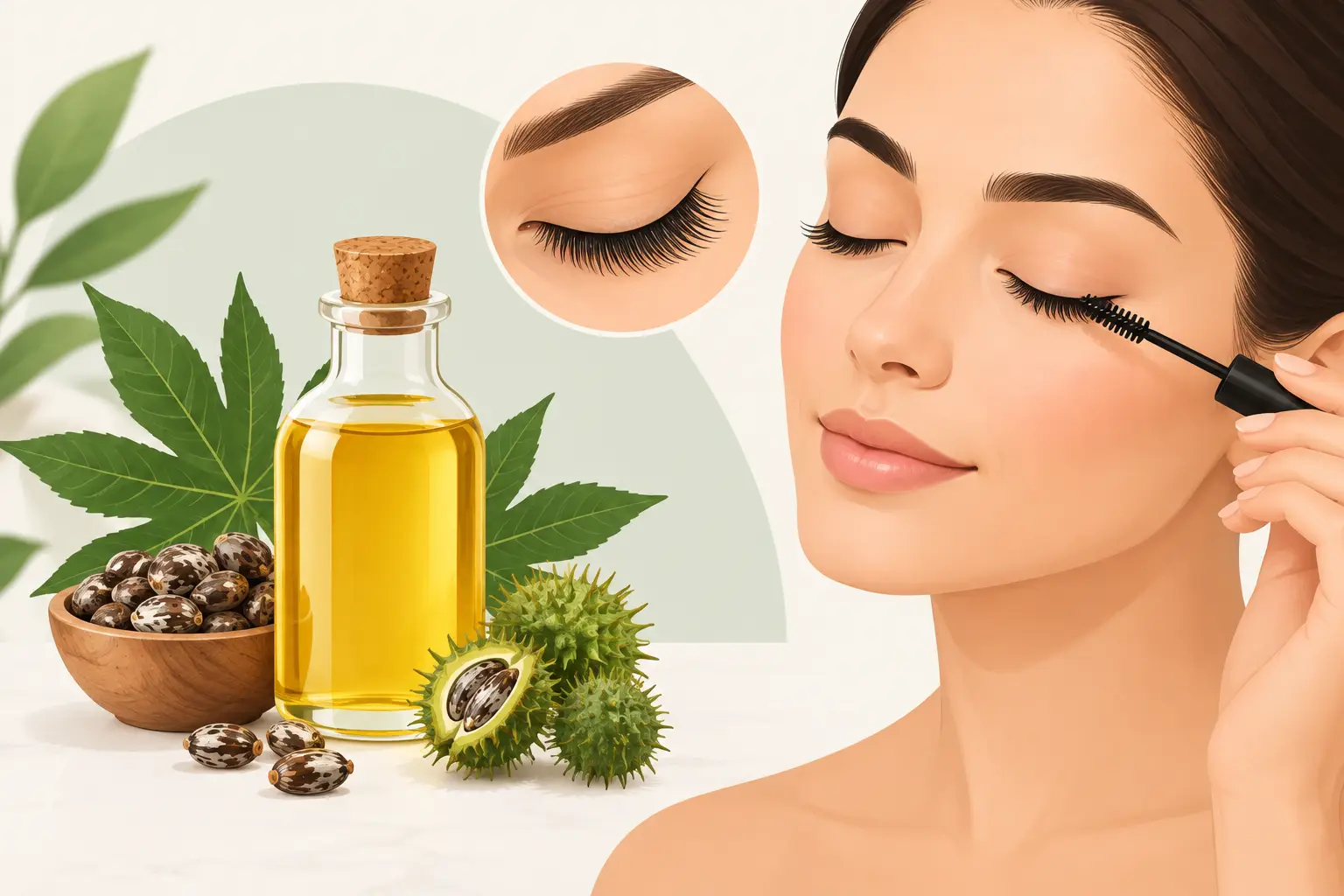 كيفية استخدام زيت الخروع للرموش بأمان يوميًا